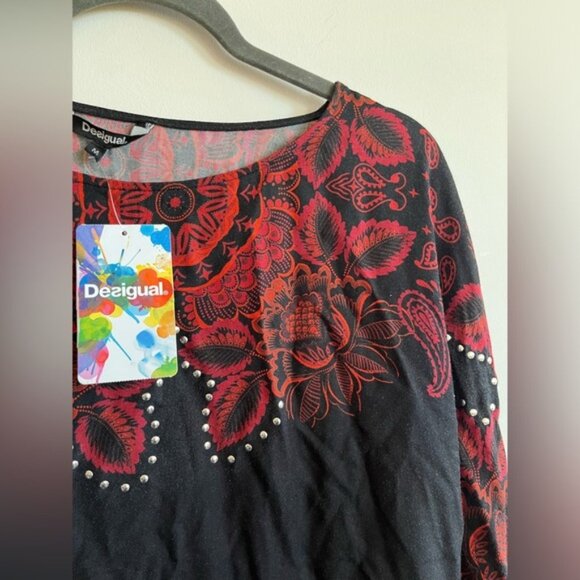 NWT Desigual Gromett and Rose Top - Picture 8 of 9